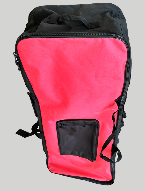 Red and black backpack